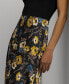 Women's Floral Charmeuse Midi Skirt