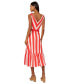 ფოტო #2 პროდუქტის Women's Striped Midi Dress