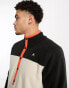 Protest Hanford 1/4 zip top in cream black orange colourblock