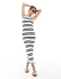 ASOS DESIGN knitted tank midaxi dress in stripe