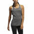 Фото #15 товара Женская футболка без рукавов Adidas 3 Stripes Tank Темно-серый