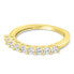 Decent gold-plated ring with clear zircons RI063Ya
