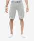 ფოტო #1 პროდუქტის Men's Belted Double Pocket Cargo Shorts