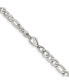 ფოტო #5 პროდუქტის Stainless Steel Polished 6.3mm Figaro Chain Necklace