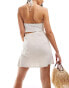 Фото #5 товара Pimkie shirred ruffle hem mini skirt in beige