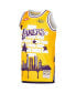 Men's x Tats Cru Gold Los Angeles Lakers Hardwood Classics Fashion Jersey