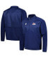 ფოტო #1 პროდუქტის Men's Navy Fresno State Bulldogs Sideline AEROREADY Raglan Quarter-Zip Jacket