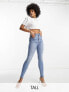 Фото #1 товара Stradivarius Tall super high waist skinny jean in medium blue