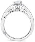 ფოტო #4 პროდუქტის Diamond Princess-Cut Halo Engagement Ring (1 ct. t.w.) in 18k White Gold