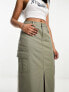 Фото #3 товара New Look cargo midi skirt in dark khaki