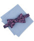 Фото #1 товара Men's Malaga Floral Bow Tie & Pocket Square Set, Created for Macy's