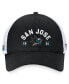 Men's Black/White San Jose Sharks Free Kick Trucker Adjustable Hat