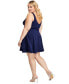 Фото #2 товара Trendy Plus Size Notched-Neck Tiered-Hem Dress