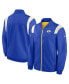 Men's Royal Los Angeles Rams Sideline Coaches Bomber Full-Zip Jacket