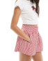 Фото #4 товара ASOS DESIGN poplin short in red stripe