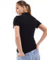 ONLY short sleeve high neck top in black