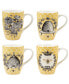 French Bees Set of 4 Mugs