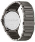 ფოტო #3 პროდუქტის Men's Meta-Minimal Grey Stainless Steel Watch 41mm