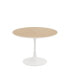 42" Modern Round Dining Table With Printed Wood Grain Tabletop