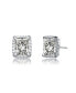 White Gold Plated Cubic Zirconia Stud Earrings