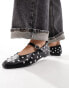 Фото #6 товара Stradivarius studded ballet shoe in black