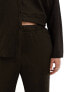 Фото #9 товара Vero Moda Curve textured jersey trouser co-ord in deep brown