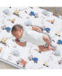 Construction Zone Baby Fitted Crib/Toddler Sheet- White/Trucks