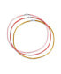 ფოტო #1 პროდუქტის Set Of Three Soft Thin Satin Pink Red Yellow 16 Inch Silk Cords Strand Necklace For Pendant Layering Women Men Sterling Silver Lobster Claw Clasp