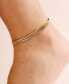 Фото #3 товара Slinky Snake Double Chain 18k Gold Plated Anklet