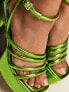 Фото #5 товара Shelly's London Regina mid heel sandals in green metallic - exclusive to ASOS