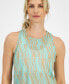 Фото #3 товара Women's Geo-Print Mesh Tank, Created for Macy's