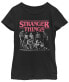 Girl's Stranger Things Title Logo Faded Child T-Shirt