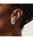 ფოტო #3 პროდუქტის Stainless Steel Polished Shell Hinged Hoop Earrings