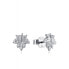 Gentle silver earrings studs with zircons Trend 85026E000-30