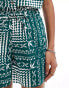 Фото #3 товара Obey co-ord scarf print shorts in green