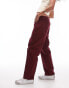 Фото #5 товара Topshop mid rise Runway jeans in burgundy