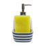 Soap Dispenser Versa Blue Ceramic Stripes 9,4 x 17,8 x 10,5 cm