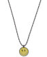Фото #1 товара Lucky Brand silver-Tone Happy Face Pendant Necklace, 16" + 3" extender