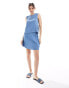 Фото #2 товара Vero Moda tie side top co-ord in medium blue chambray