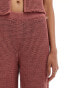 Фото #2 товара ASOS DESIGN knitted wide leg trouser in rust co-ord