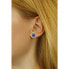 Silver earrings with dark blue synthetic opal JJJ302004DB