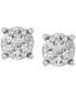 ფოტო #3 პროდუქტის Diamond Cluster Stud Earrings (1/10 ct. t.w.) in 10k White Gold