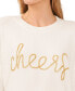 Фото #3 товара Women's Long-Sleeve Cheers Script Sweater