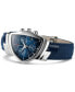 Women's Swiss Chronograph Ventura Blue Textile Strap Watch 32x50mm