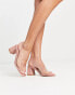 Фото #8 товара ASOS DESIGN Hero block heeled mules in clear