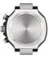 Men's Swiss Chronograph T-Race Stainless Steel Bracelet Watch 45mm