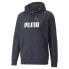 Фото #1 товара Puma Essentials Logo Pullover Hoodie Mens Blue Casual Outerwear 84684943