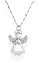 Fine silver necklace with zircons Angels A2BB (chain, pendant)