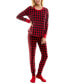 ფოტო #6 პროდუქტის Women's 2-Pc. Packaged Printed Pajamas & Socks Set