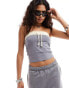 Фото #1 товара COLLUSION sports bandeau in grey